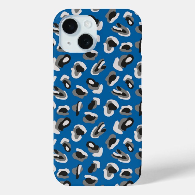 Blue Animal Print Case-Mate iPhone Hülle (Rückseite)