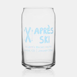 Blue Apres Ski Winter Junggeselinnen-Abschied Gefa Dosenglas