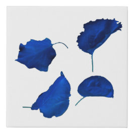 Blue Apricot Tree Blätter überpackte Canvas Print Künstlicher Leinwanddruck