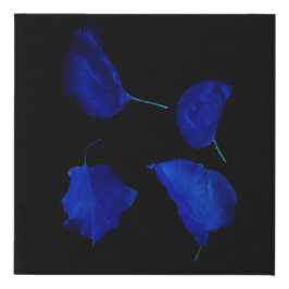Blue Apricot Tree Blätter überpackte Canvas Print Künstlicher Leinwanddruck