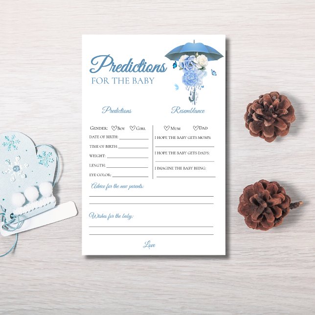 Blue april duwers Baby Shower Predictions Game (Von Creator hochgeladen)