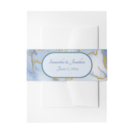 Blue Aqua Marble Wedding Einladung Bly Band