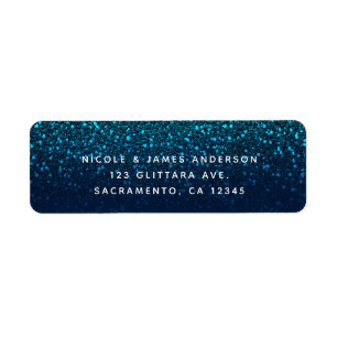 Blue Aqua Navy Glitzer Sparkle Modernes Party