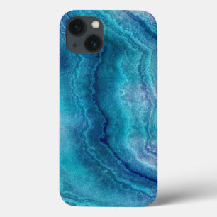 Blue Aquamarin Agate Texture Case-Mate iPhone Hülle
