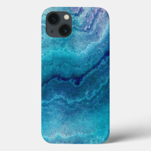 Blue Aquamarin Agate Texture Case-Mate iPhone Hülle