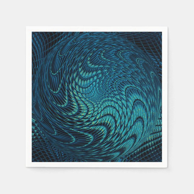 Blue Aquamarin Decorative Napkins Serviette (Vorderseite)