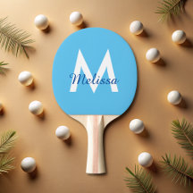 Blue aquamarin moderne Monogram mädchen Name