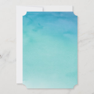Blue & Aquamarin Ombre Watercolor Blank Versatile