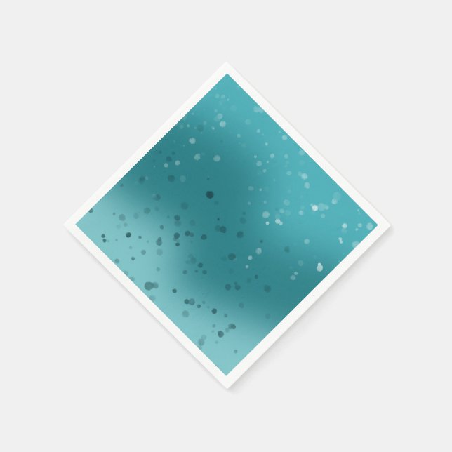 Blue Aquamarin Sparkle Serviette (Ecke)