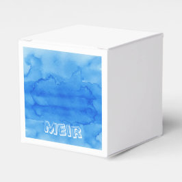 Blue Aquarell Geschenkschachtel