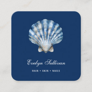 Blue Aquarell Logo-Visitenkarte Quadratische Visitenkarte