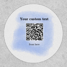 Blue Aquarell QR Scan Code hinzufügen benutzerdefi