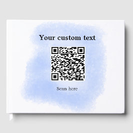 Blue Aquarell QR Scan Code hinzufügen benutzerdefi Gästebuch