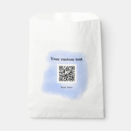 Blue Aquarell QR Scan Code hinzufügen benutzerdefi Geschenktütchen