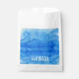 Blue Aquarellucht Geschenktütchen
