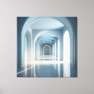 Blue Arch Corridor” Leinwanddruck
