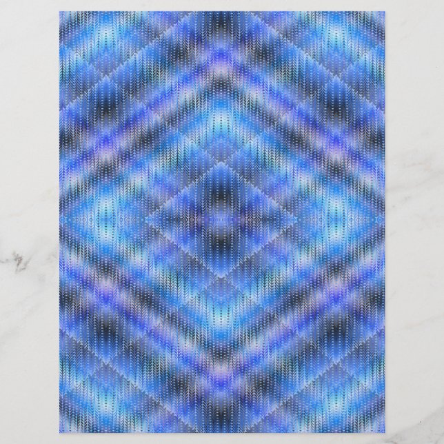 Blue Argyle Bulk Scrapbook Paper Pages Flyer (Vorne)