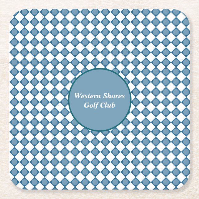 Blue Argyle Golf Pattern  Rechteckiger Pappuntersetzer (Vorderseite)