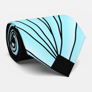 Blue Art Deco Design Krawatte