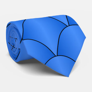 Blue Art Deco Design Krawatte