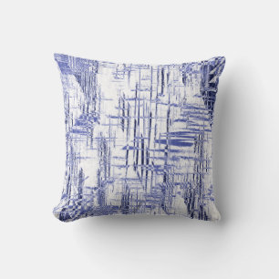 Blue Art Deco Kissen