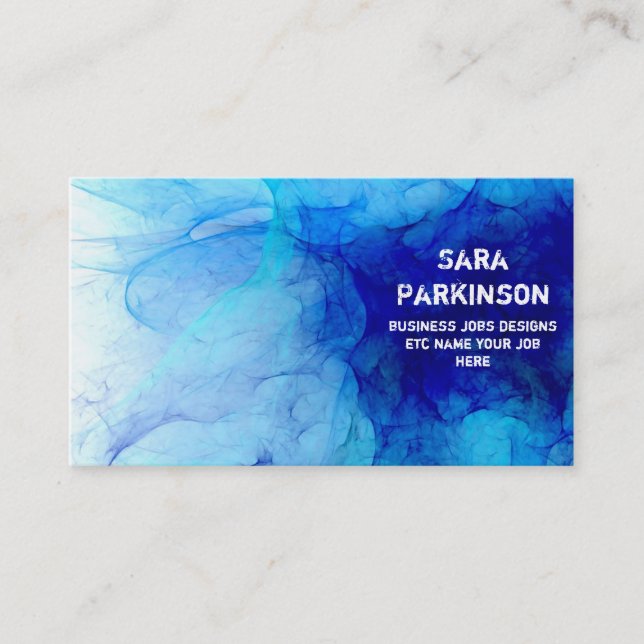 blue art ink motion beau carte de visite (Devant)