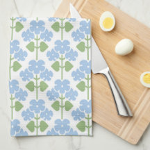 Blue Arts-and-Crafts Primroses Serviette de cuisin