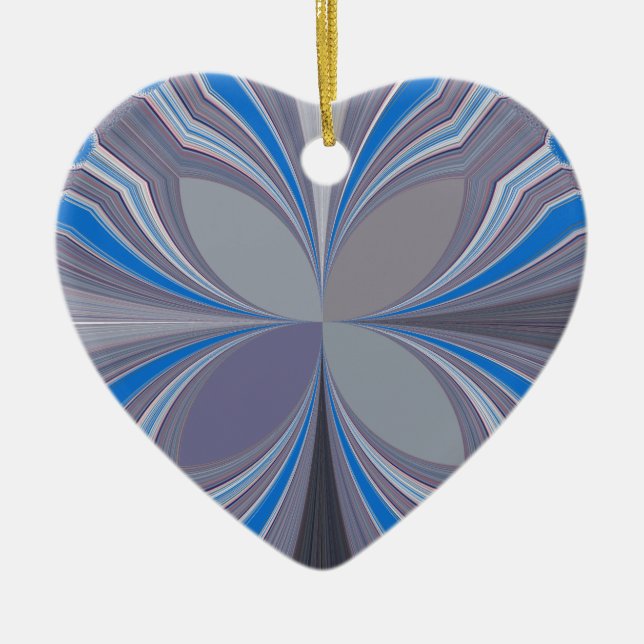 Blue Ash Gray Polka Dot Textur Kunst drucken Keramikornament (Vorne)