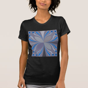 Blue Ash Gray Polka Dot Textur Kunst drucken T-Shirt