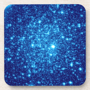Blue Astral Glitzer Getränkeuntersetzer