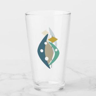 Blue Atomic Boomerangs Mitte des Jahrhunderts Mode Glas