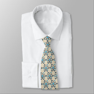 Blue Atoms Design Necktie Krawatte