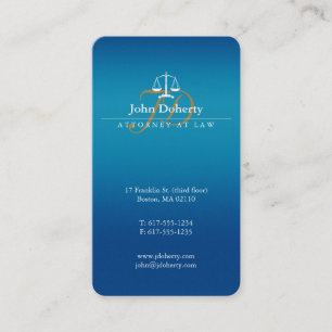 Blue Attorney for Law   Klassische Maßstäbe der Ge Visitenkarte