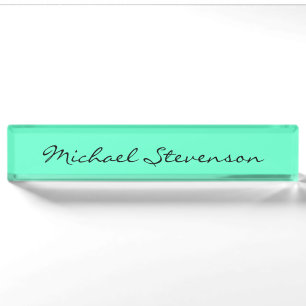 Blue Attractive Charming Business Desk Name Plate Namensplakette
