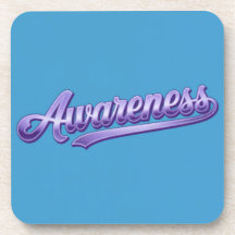 Blue Awareness Affirmation Untersetzer Set