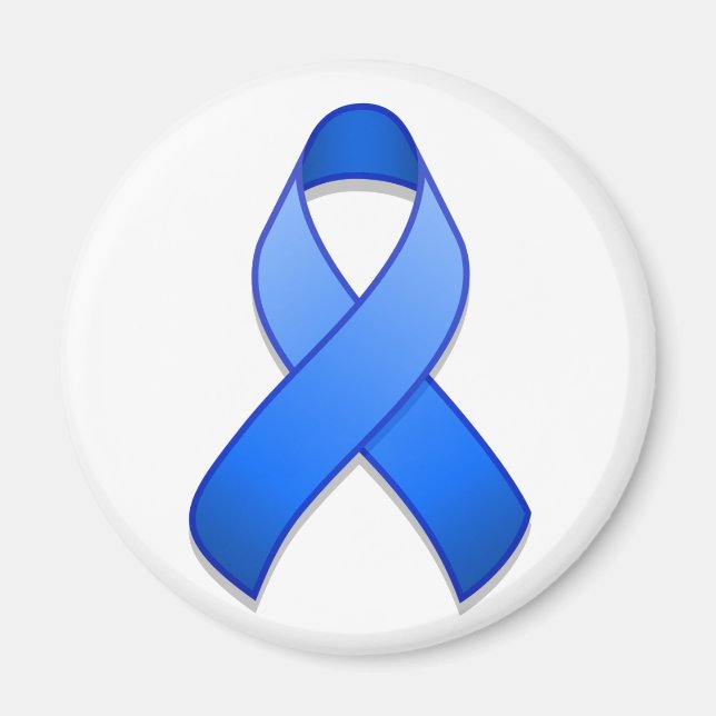 Blue Awareness Ribbon Magnet (Vorne)