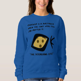 Blue 'Awestruck' Basic Boomeranged Sweatshirt