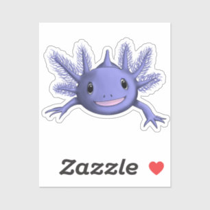 Blue Axolotl Aufkleber