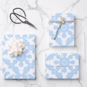 Blue Azulejos Portugiesisches Mittelmeer Geschenkpapier Set