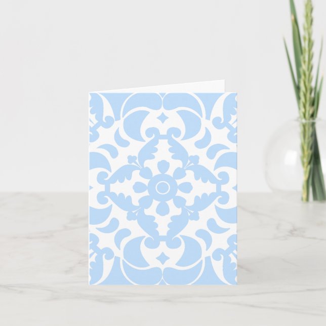 Blue Azulejos Portugiesisches Mittelmeer Karte (Vorderseite)