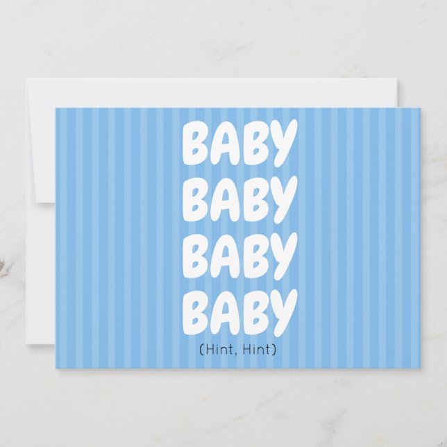 Blue Baby Announccard Ankündigung (Vorderseite)
