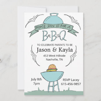 blue Baby BBQ invitation