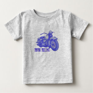 Blue Baby Biker Baby T-shirt