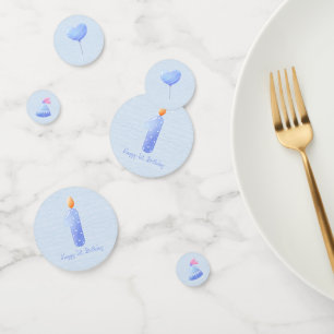 Blue Baby Boy Erster Geburtstag Konfetti