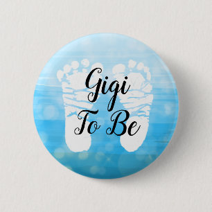 Blue Baby Boy Ombre Gigi wird Baby Showgeschenk Button