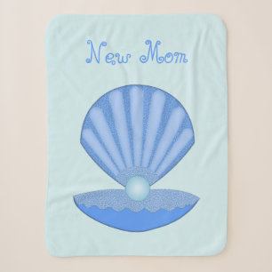 Blue Baby Boy Oyster Muschel and Pearl Junge Mutte Sherpadecke