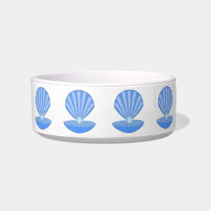 Blue Baby Boy Oyster Muschel und Pearl Gemustert Napf