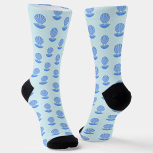 Blue Baby Boy Oyster Muschel und Pearl Gemustert Socken
