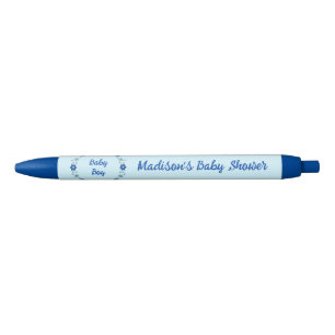 Blue Baby Boy Schmetterlinge und Blume Babydusche Kugelschreiber