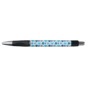 Blue Baby Boy Schmetterlinge und Blume Gemustert Kugelschreiber